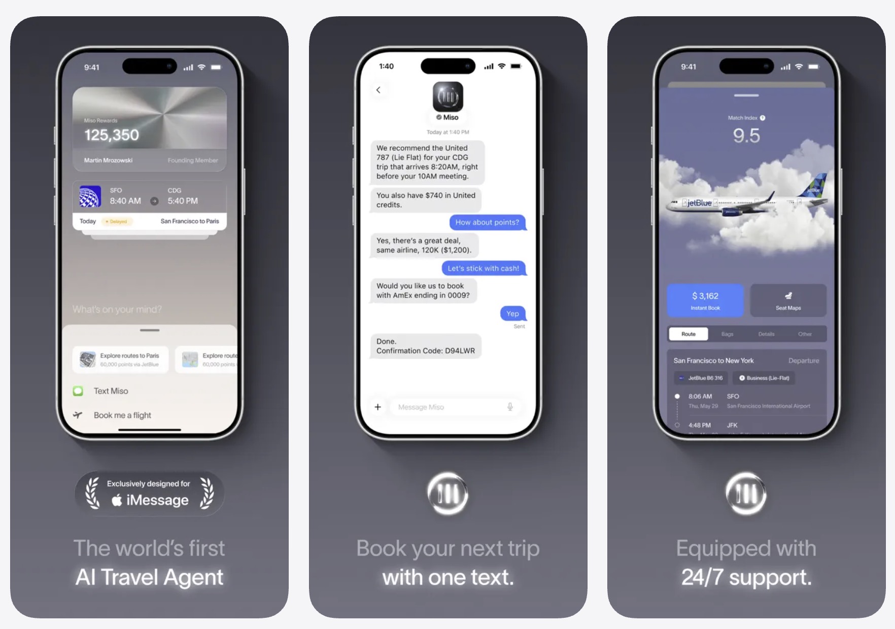Trợ lý du lịch Miso AI lên lịch trình và đặt vé qua iMessage